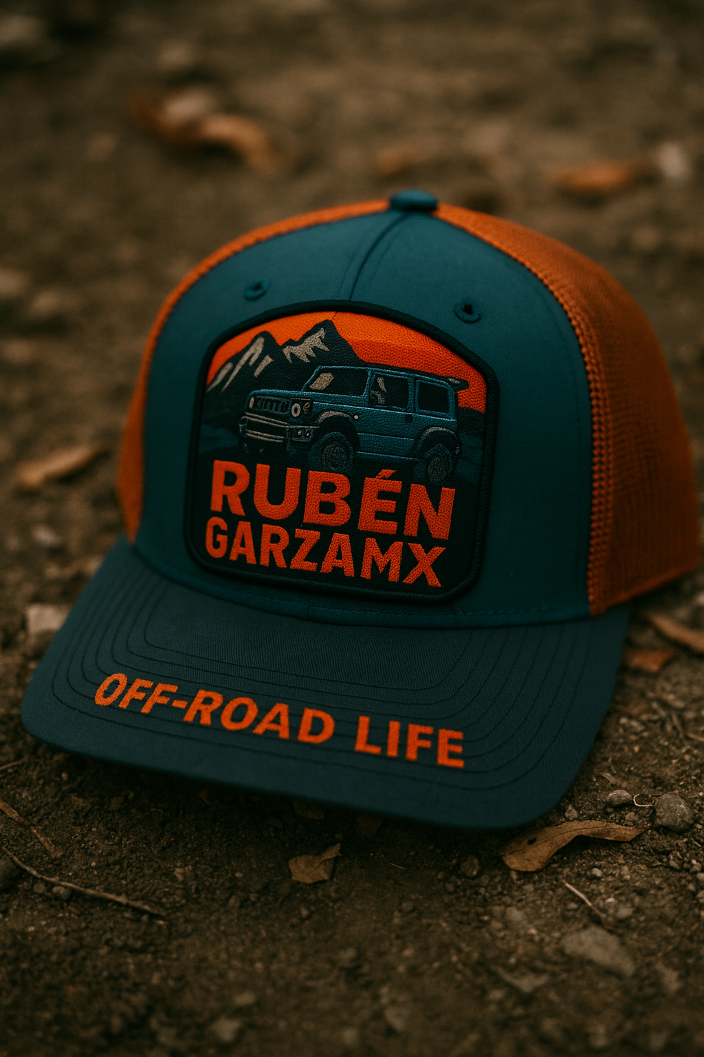 Gorra - Ruben Garza Mx azul/naranja
